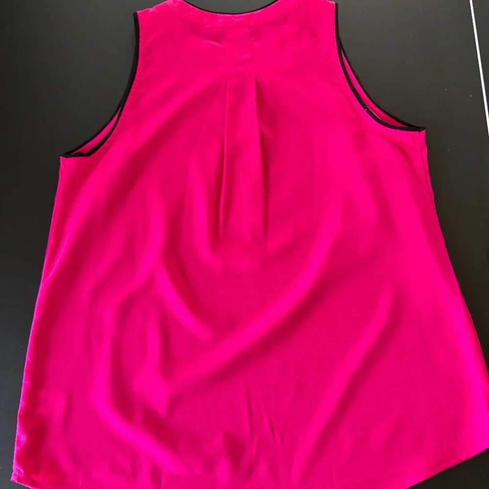🔥 4 for $20 DEAL 🔥 Dalia Hot Pink Sleeveless Blouse Size M - Picture 5 of 5